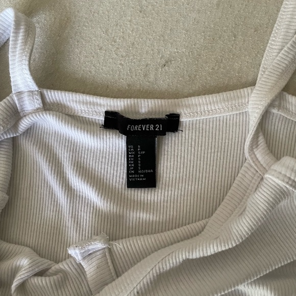 forever 21 white button detail cami bodysuit - Picture 3 of 3